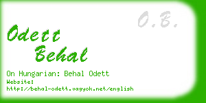 odett behal business card